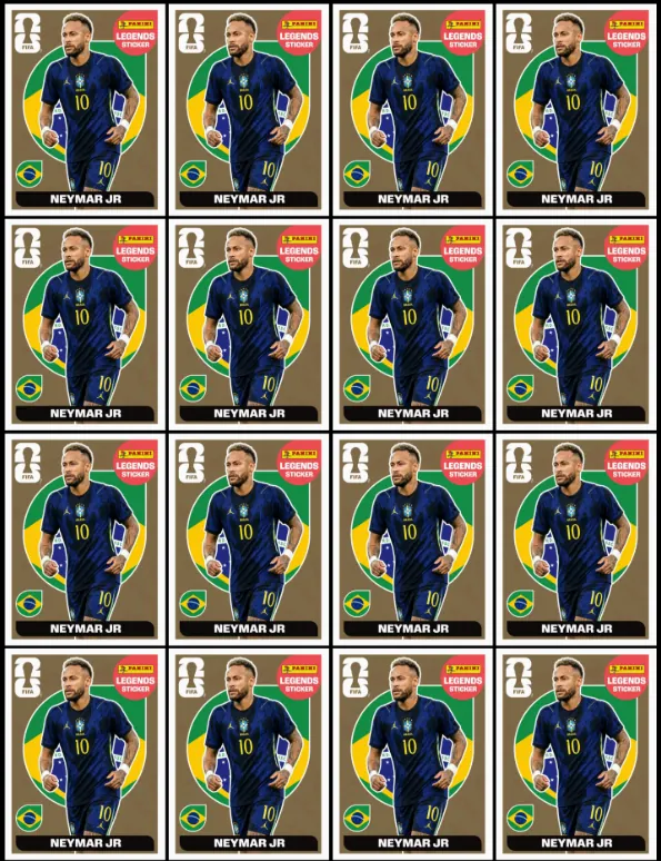 Neymar Jr · Extra Sticker dourada Copa 2026