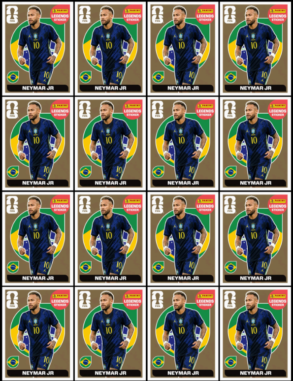 Neymar Jr · Extra Sticker dourada Copa 2026