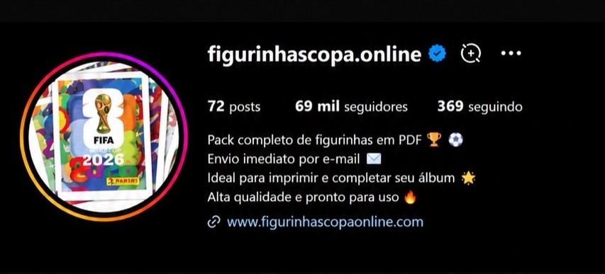 Perfil @figurinha.online no Instagram